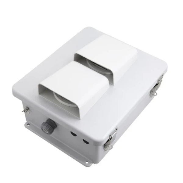 12x10x5 Weatherproof Enclosure with 120V AC Outlet and Cooling Fan