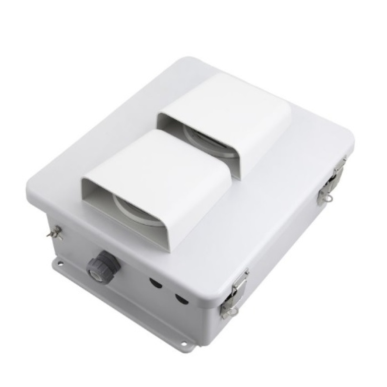 Round Weatherproof Fanbox NEMA Weatherproof Enclosure Box with 120VAC and Cooling Fan