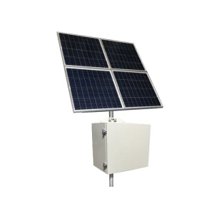 50W Continuous Remote Power System, 340W Solar Array w/ Mount, 200Ah Battery Bank, 12/24V 30A MPPT Solar Controller, Steel Enclosure