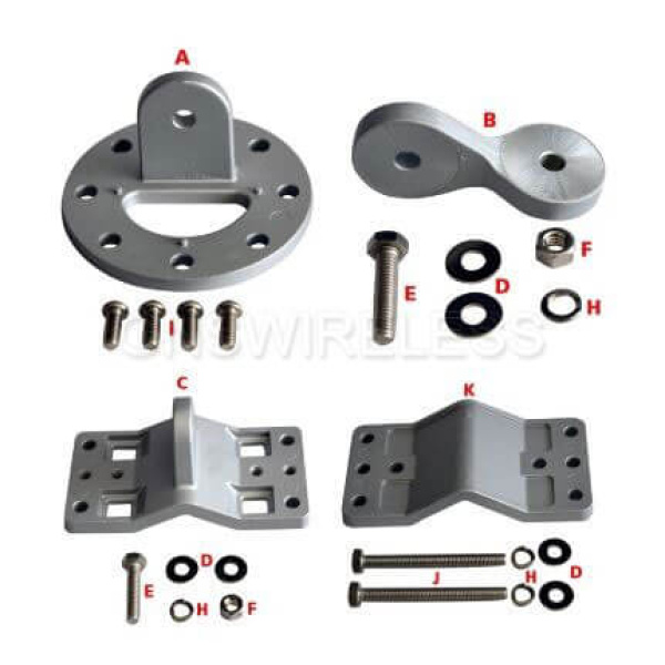 8000-UMK, Outdoor Universal Mounting Kit for TMP.11; TMP.16; TMP8000; AP-8000MR