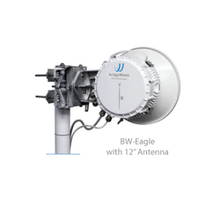BW-EAGLE, BW-Eagle Base ODU up to 1Gbps, full-duplex LINK, 80GHz, -48 VDC & PoE, 7 port GigE (5xRJ45, 2xSFP), upgradeable to 3000 Mbps via software key. 1 year warranty. Includes installation kit, glands and diagnostic port interface kit