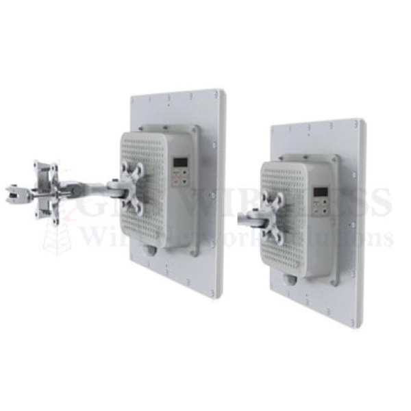 300Mbps, 5.7 - 5.8GHz, Full Duplex, Point to Point Wireless Bridge, 23dBi Integrated Panel Antennas, 29dBm TX/RX Power, 128bit encryption, POE/PS included, 1-yr warranty - Pre-Configured - 3 Mile | Complete Link