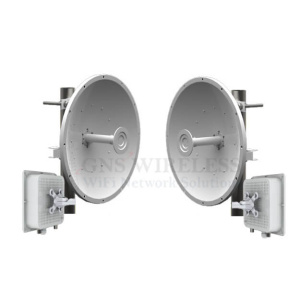 220Mbps, 5.7 - 5.8GHz, High Capacity, Full Duplex, Point to Point Wireless Bridge, 29dBi Dish Antennas, 28dBm TX/RX Power, 128bit encryption, POE/PS included, 1-yr warranty - Pre-Configured - 5 Mile | Complete Link