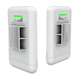 300Mbps Datarate, 5GHz Wireless Bridge. 15dBi Antenna, 29dBm, WPA/WPA2, POE/PS, 25ft. cat5e (2x), Pre-Configured - 500ft. - PAIR