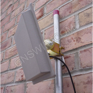 19dBi, 2.4GHz, Outdoor Directional/Patch Antenna, 20 Degree/20 Degree Coverage, N-Female, Pole Mount hardware included. 3-mile point to point range, 15"x15",