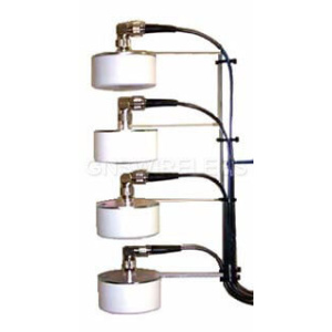 GNS-1424, 12dBi, 2.4-2.5 GHz Indoor/Outdoor, Quad-Stack Omni WLAN Antenna with N-type Female connector for 802.11B/G/N Access Points. Includes Pole Mount Hardware.