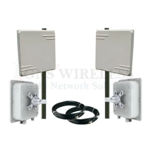 180Mbps, 5.7 - 5.8GHz, Full Duplex, Point to Point Wireless Bridge, 16dBi Panel Antennas, 400mW, 128bit encryption, POE included, Complete PAIR - 1 Mile | OPEN BOX