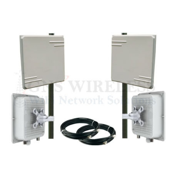 180Mbps, 5.7 - 5.8GHz, Full Duplex, Point to Point Wireless Bridge, 16dBi Panel Antennas, 400mW, 128bit encryption, POE included, Complete PAIR - 1 Mile | OPEN BOX