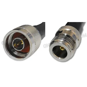 N-Male to N-Female, 195 Series, 1ft. pigtail cable