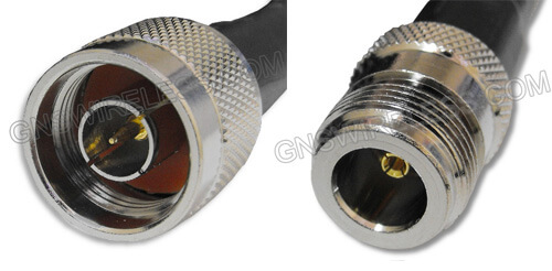 N-Male to N-Female, 400 Series, 150ft coaxial cable