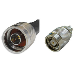 N-Male to RP-TNC-Male, 400 Series, 5ft coaxial cable