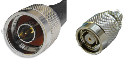 N-Male to RP-TNC-Male, 400 Series, 50ft coaxial cable