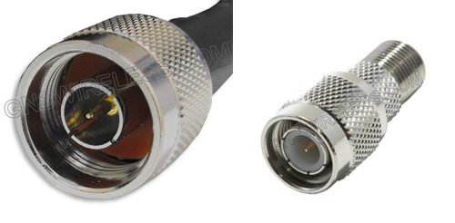 N-Male to TNC-Male, 400 Series, 20ft coaxial cable