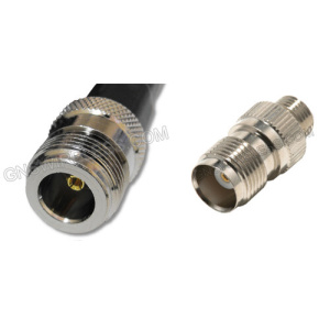 N-Female to TNC-Female, 195 Series, 10ft pigtail cable