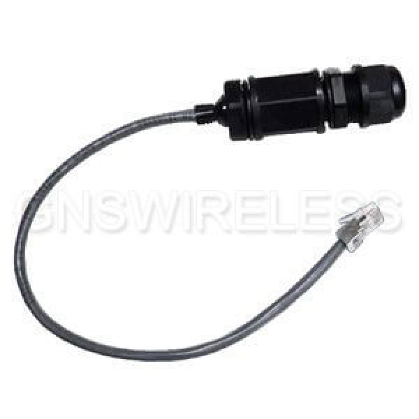 RJ45 Feedthrough with 6" Cat5e lead, No Relief
