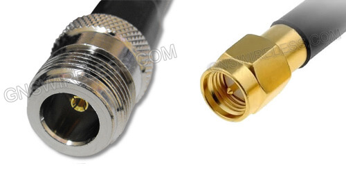 N-Female to SMA-Male, 400 Series, 10ft coaxial cable