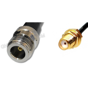 N-Female to SMA-Female, 195 Series Coaxial Cable