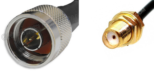 N-Male to SMA-Female, 400 Series, 100ft coaxial cable