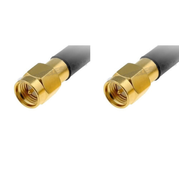SMA-Male to SMA-Male, 195 Series, 1ft pigtail cable