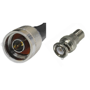 N-Male to BNC-Male, 195 Series, 15ft. pigtail cable