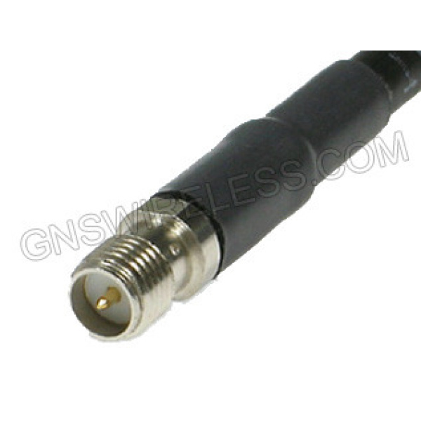 RP-SMA-Female Bulkhead, Crimp Connector for Low Loss 195 coaxial cable