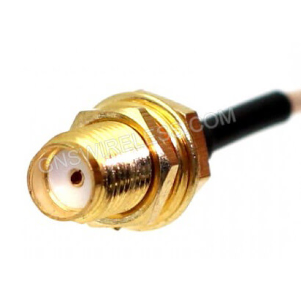 SMA-Female Crimp Connector for Low Loss 195 coaxial cable