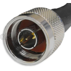 N-Male Crimp Connector for Low Loss 195 coaxial cable
