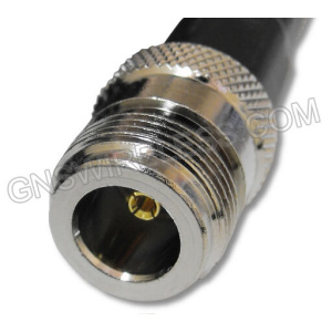N-Female Bulkhead, Crimp Connector for Low Loss 240 coaxial cable