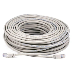 CAT5E Shielded (STP) Ethernet Patch Cable, RJ45/RJ45, Gray 100ft.