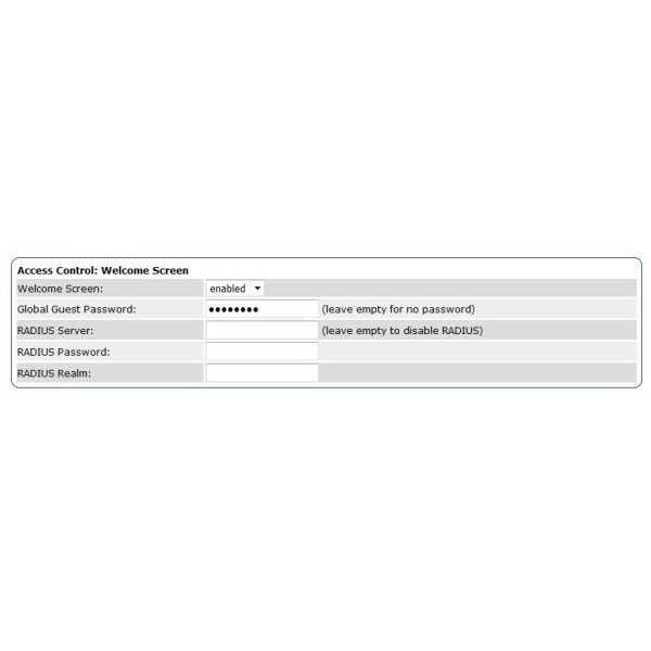 Welcome Screen Access Control