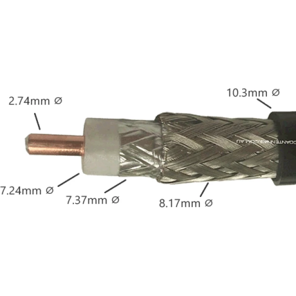 Low Loss 400 Coaxial Cable, 1000ft. Bulk Spool