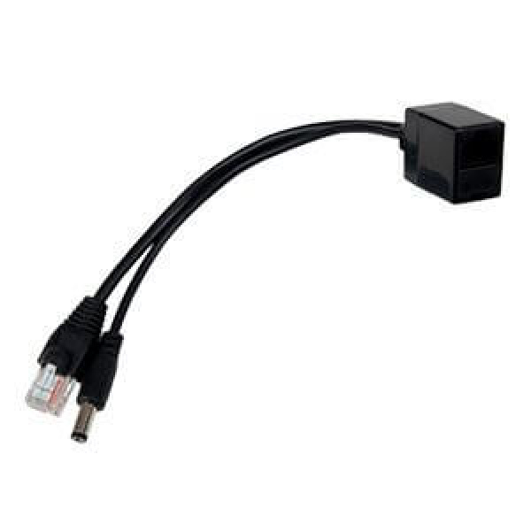 PoE Splitter, Passive, 150mm, RJ45 to RJ45/DC, (NON 802.3af)