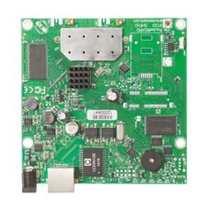 RouterBOARD 911 with 600MHz Atheros CPU, 64MB RAM, 1x LAN, Built-in 5GHz 802.11a/n Single Chain Wireless Radio, MMCX connector, RouterOS L3
