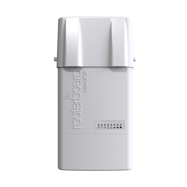 NetBox 5 with 5GHz 802.11ac 2x2 Dual Chain Wireless Radio with 2x RP-SMA connectors, 720MHz CPU, 128MB RAM, 1x Gigabit LAN, RouterOS L4, PoE, PSU, pole mount, rail mount