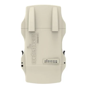 NetMETAL 5 with 5GHz 802.11ac 2x2 Dual Chain Super High Power Wireless Radio with 2x RP-SMA connectors, 720MHz CPU, 128MB RAM, 1x Gigabit LAN, 1x SFP cage, USB, RouterOS L4, PoE, PSU, pole mount, rail mount