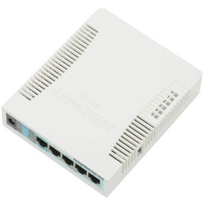 RouterBOARD 951G-2HnD with 600MHz CPU, 128MB RAM, 5x Gbit LAN, 2.4GHz 802b/g/n Dual Chain Access Point with Integrated Antenna, plastic case, PSU