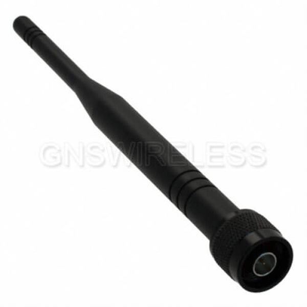 TriBand 2.4/5.1/5.8GHz Outdoor Rubber Duck Antenna, 3dBi at 2.4GHz, 5dBi at 5.8GHz, N-Male Connector