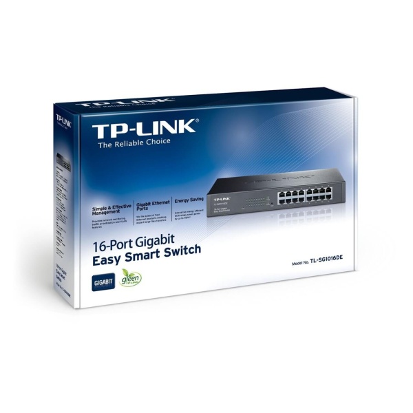 16-Port Gigabit Managed Switch | Desktop/Rackmount | Metal | VLAN & Port based QoS with GUI