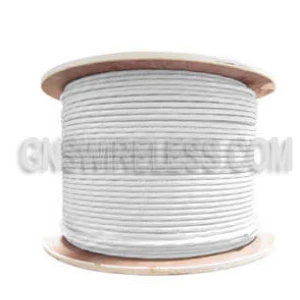 Low Loss Flexible 400 Series Plenum Rated Coax Cable Double Shielded with White PVC (FR) Jacket | 1000ft.