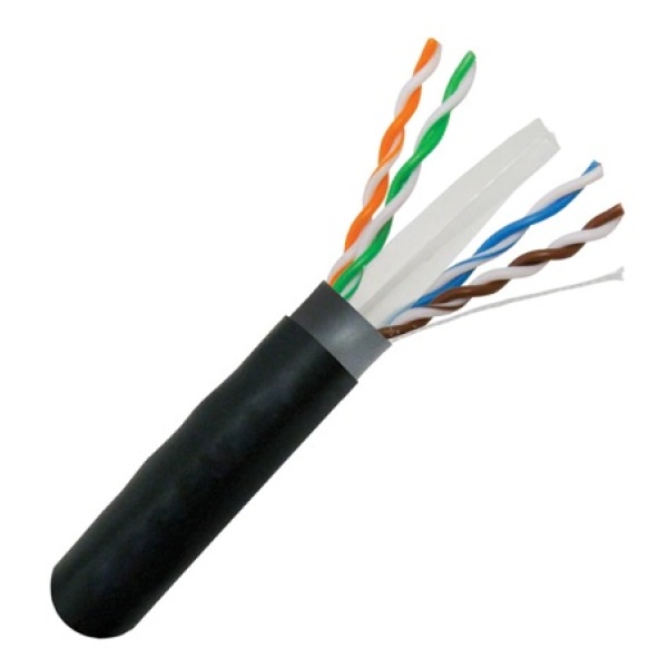 CAT6 550MHz Direct Burial Outdoor Cable 1000ft. Dual Jacket