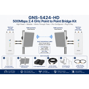 500 Mbps - 2.4 GHz Point to Point Wireless Bridge Kit