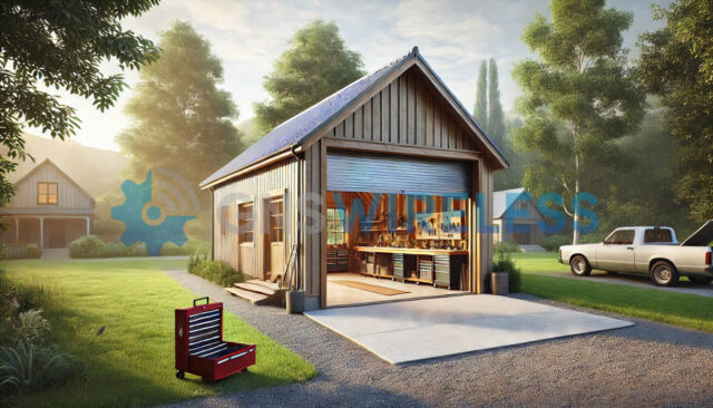 No Fios at the Shop? Here is a wireless bridge to extend internet 1000 feet—Without Digging a Single Cable