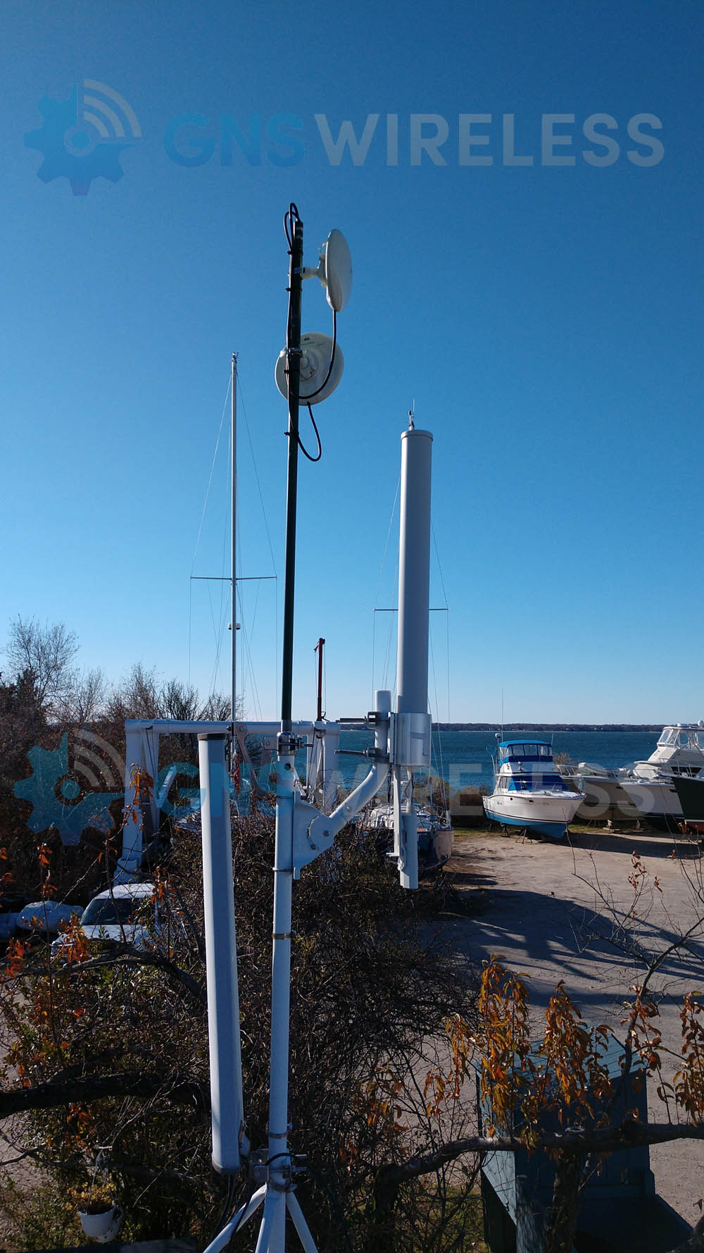 BC Marina main office and AP1 wireless access point location for marina WiFi network distribution